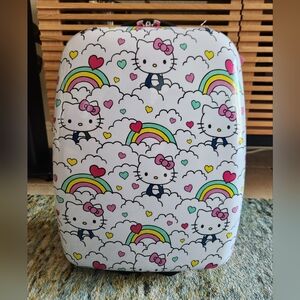 Hello Kitty Small Rolling Luggage Wheeled Roller Bag Personal Item NWT